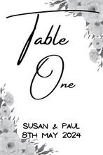 Load image into Gallery viewer, Personalised Table Numbers - Black, White &amp; Grey
